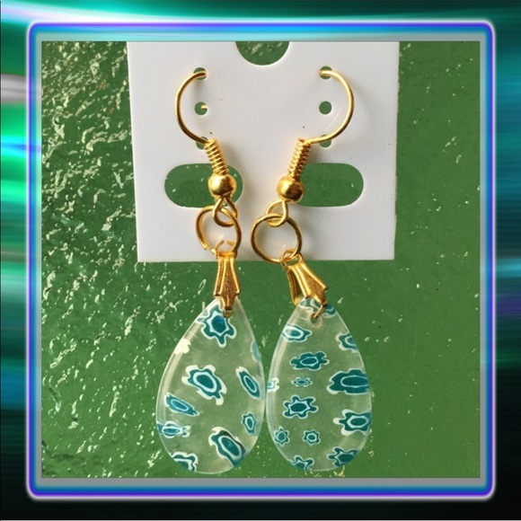 Glass Drop Earrings - Picture 1 of 5